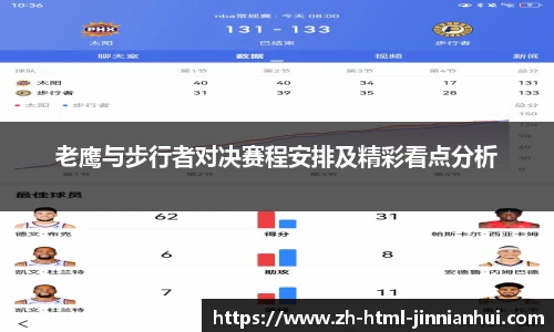 老鹰与步行者对决赛程安排及精彩看点分析